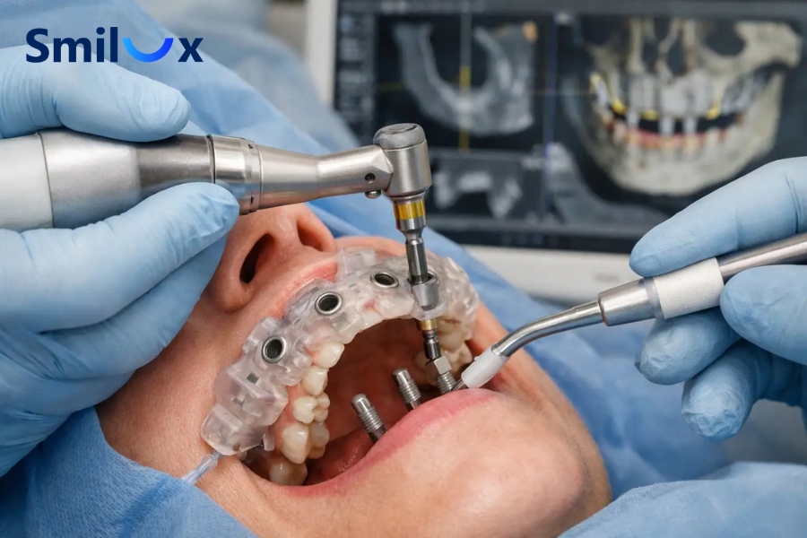 Phẫu thuật cấy ghép trụ Implant là bước quan trọng của quy trình trồng răng Implant