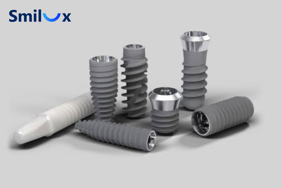 Trụ Implant Đức được đặt vào xương hàm để thay thế chân răng đã mất