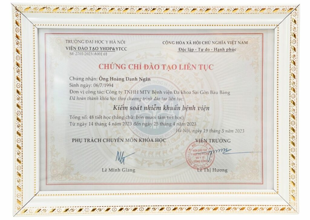 chứng chỉ bác sĩ ngân 2