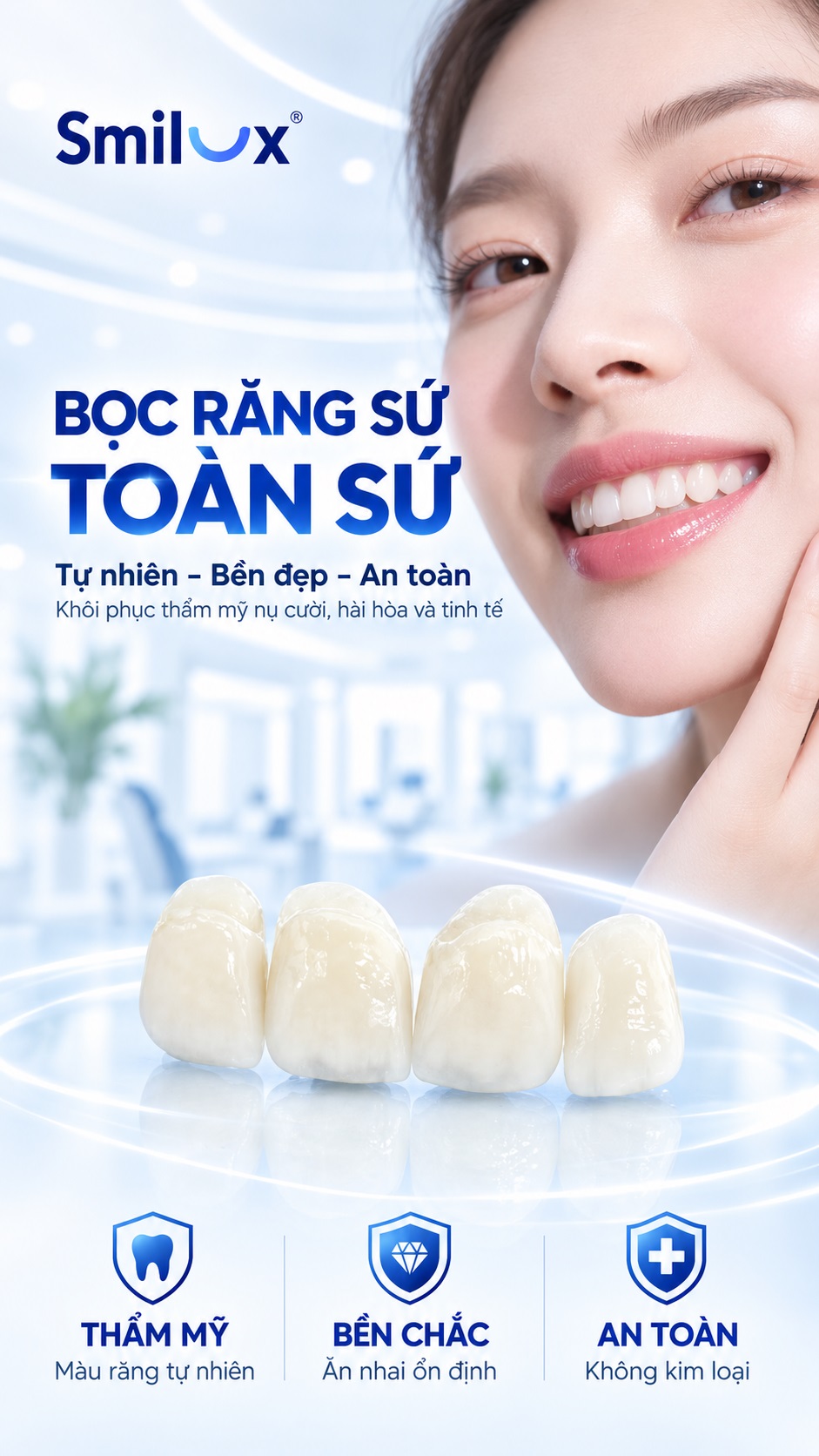 bọc răng sứ toàn sứ mobile smilux
