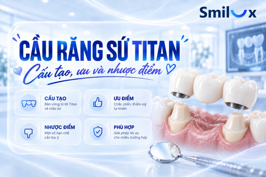Cầu răng sứ Titan là gì? Cấu tạo, ưu và nhược điểm