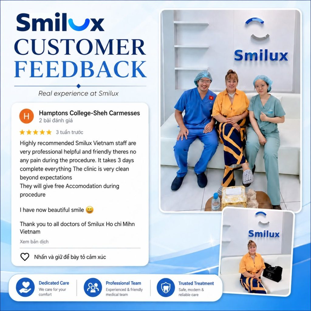 Đánh giá từ khách hàng sau khi sử dụng dịch vụ tại Smilux
