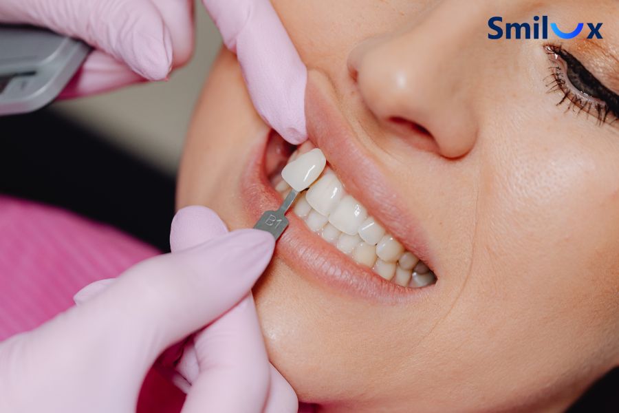 Dán sứ giúp cải thiện hình dáng răng không đều mà không cần trải qua quá trình chỉnh nha kéo dài.