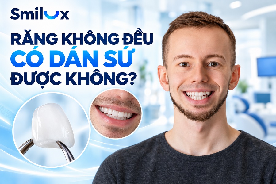 Răng không đều có dán sứ được không? Bác sĩ Smilux giải đáp