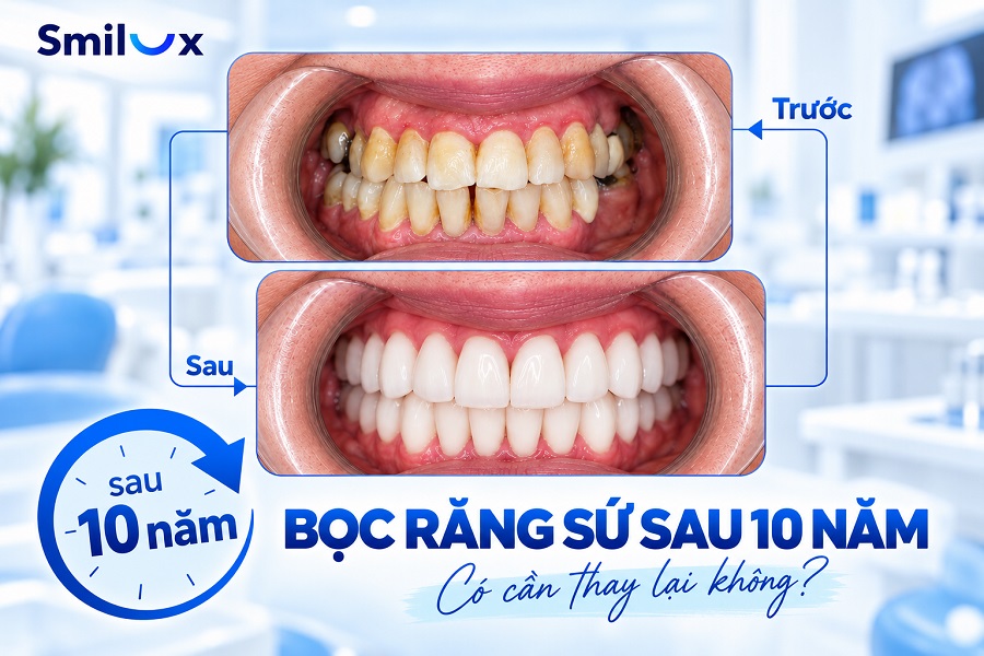 Bọc răng sứ sau 10 năm có cần thay lại không? Dấu hiệu nhận biết