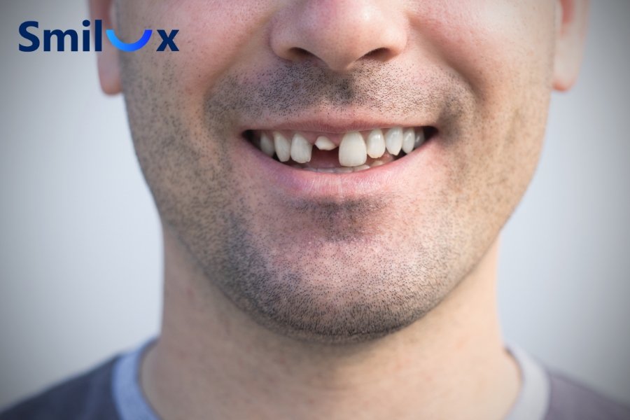 Bọc sứ răng cửa giúp khắc phục tình trạng răng xỉn màu, nứt mẻ, thưa, lệch nhẹ