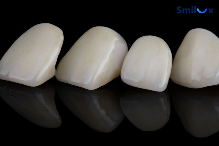 Răng sứ bị mòn thường mất đi độ bóng và màu trắng sáng ban đầu