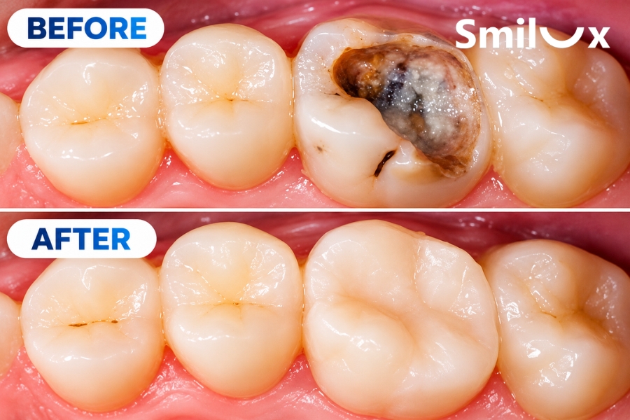 Trám răng giúp phục hồi cấu trúc răng bị tổn thương, cải thiện thẩm mỹ, chức năng ăn nhai