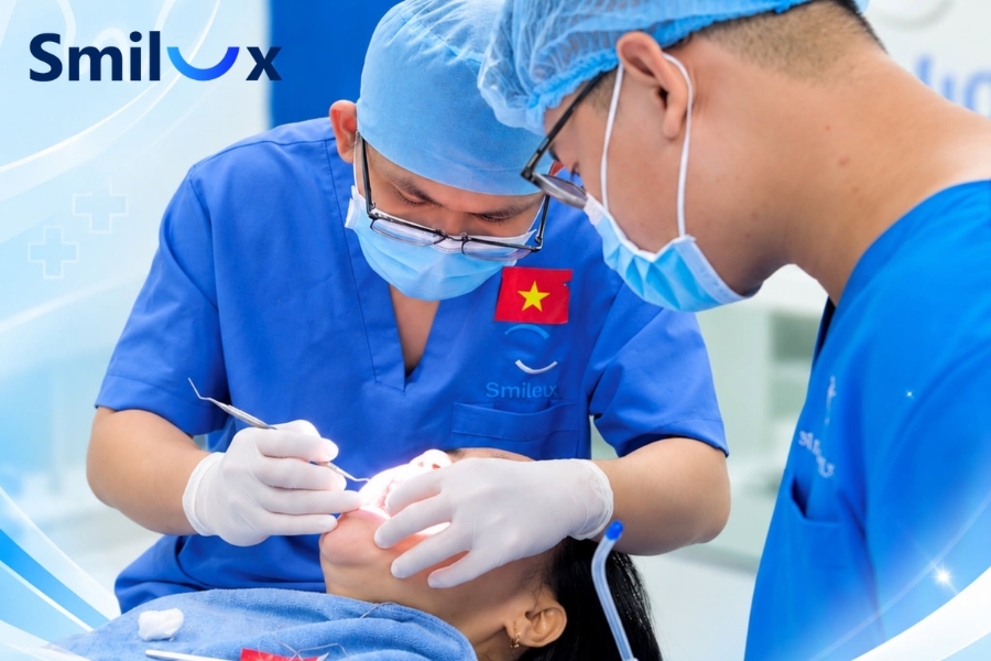 Quy trình bọc răng sứ 2 răng cửa chuẩn Y Khoa