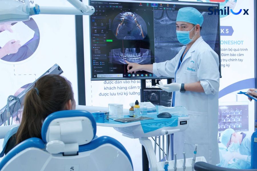 Quy trình điều trị răng bọc sứ bị viêm tủy an toàn tại Smilux